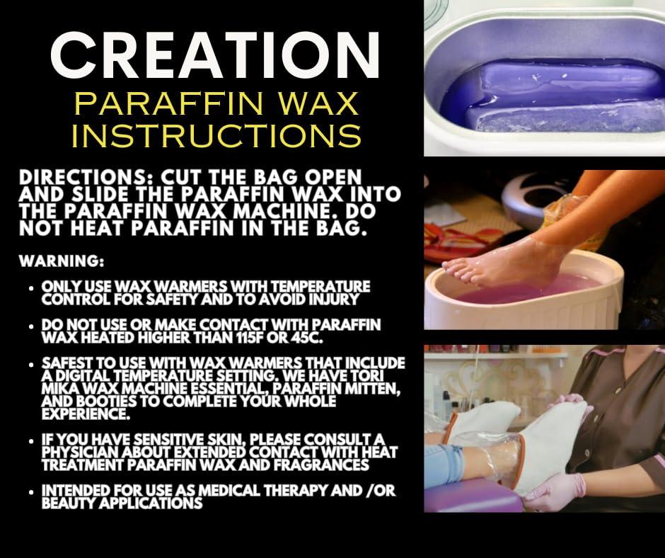 Tori + Mika Tori + Mika Paraffin Wax Refills by Creation: 6 lbs Lavender Scented Paraffin Wax Beads Blocks for Paraffin Bath, Paraffin Wax Machine Refills for Hand Feet Dry Skin, Deep Hydration Muscle Soothing