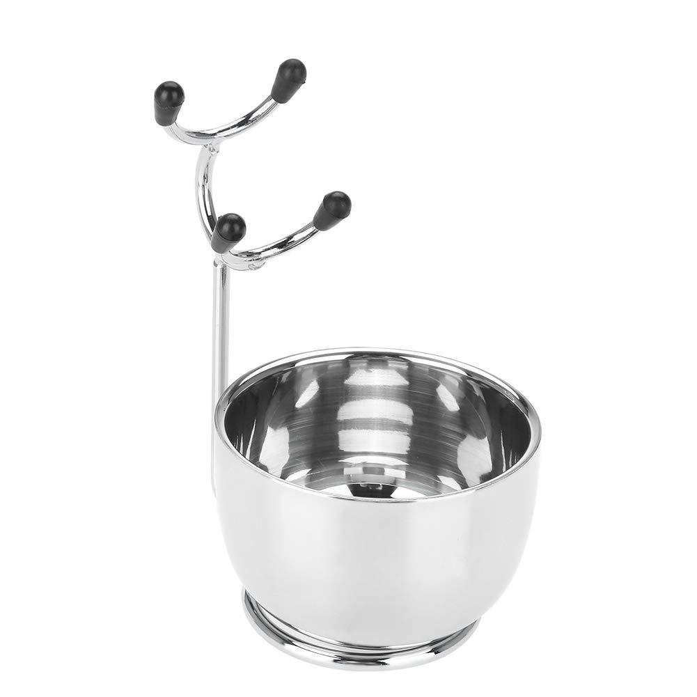 QANYEGN Professional Men\'s Beard Shaving Set, Stainless Steel Mustache Shaving Tool with Bowl, Stand and Brush