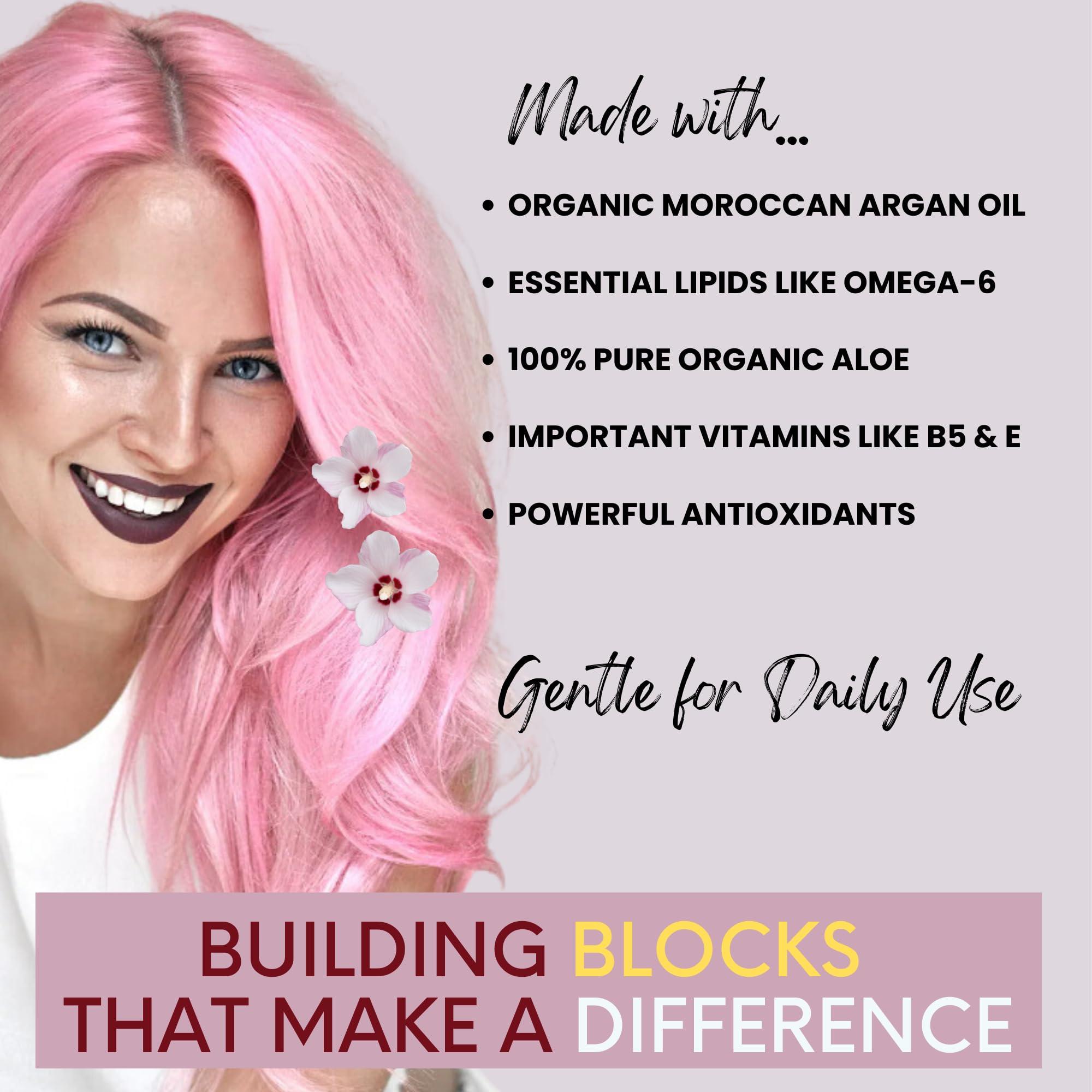 DermOrganic DermOrganic Argan Oil Daily Hydrating Shampoo plus Conditioner Sulfate-Free & Color Safe, 16.9 oz