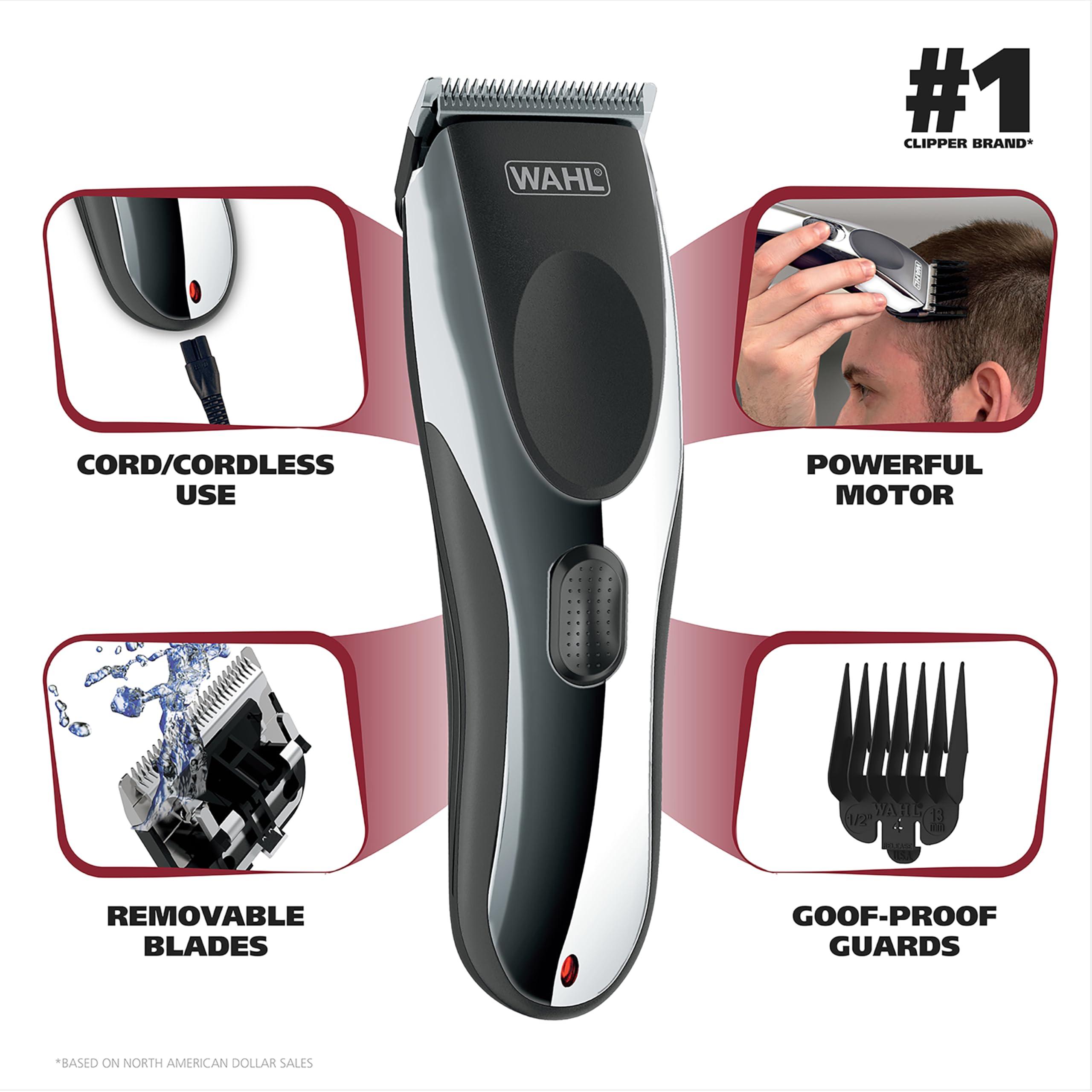 Wahl Wahl Clipper Rechargeable Cord/Cordless Haircutting & Trimming Kit for Heads, Longer Beards, & All Body Grooming - Model 79434