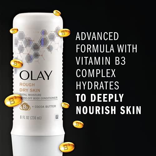 Olay Olay Total Moisture Rinse-off Body Conditioner For Dry Skin with Vitamin B3 Complex and Cocoa Butter, 8 Fluid Ounce (Pack of 6)