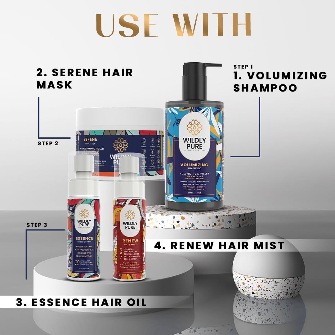 YMPIGOY YMPIGOY Wildly Pure Plant Keratin Spa Hair Mask for Dry Frizzy Hair | 40% Aloe SheaButter | Argan Myrrh Olive & 9 More Oils | Toxin 20 Free No Paraben Silicone 200ml [Serene]