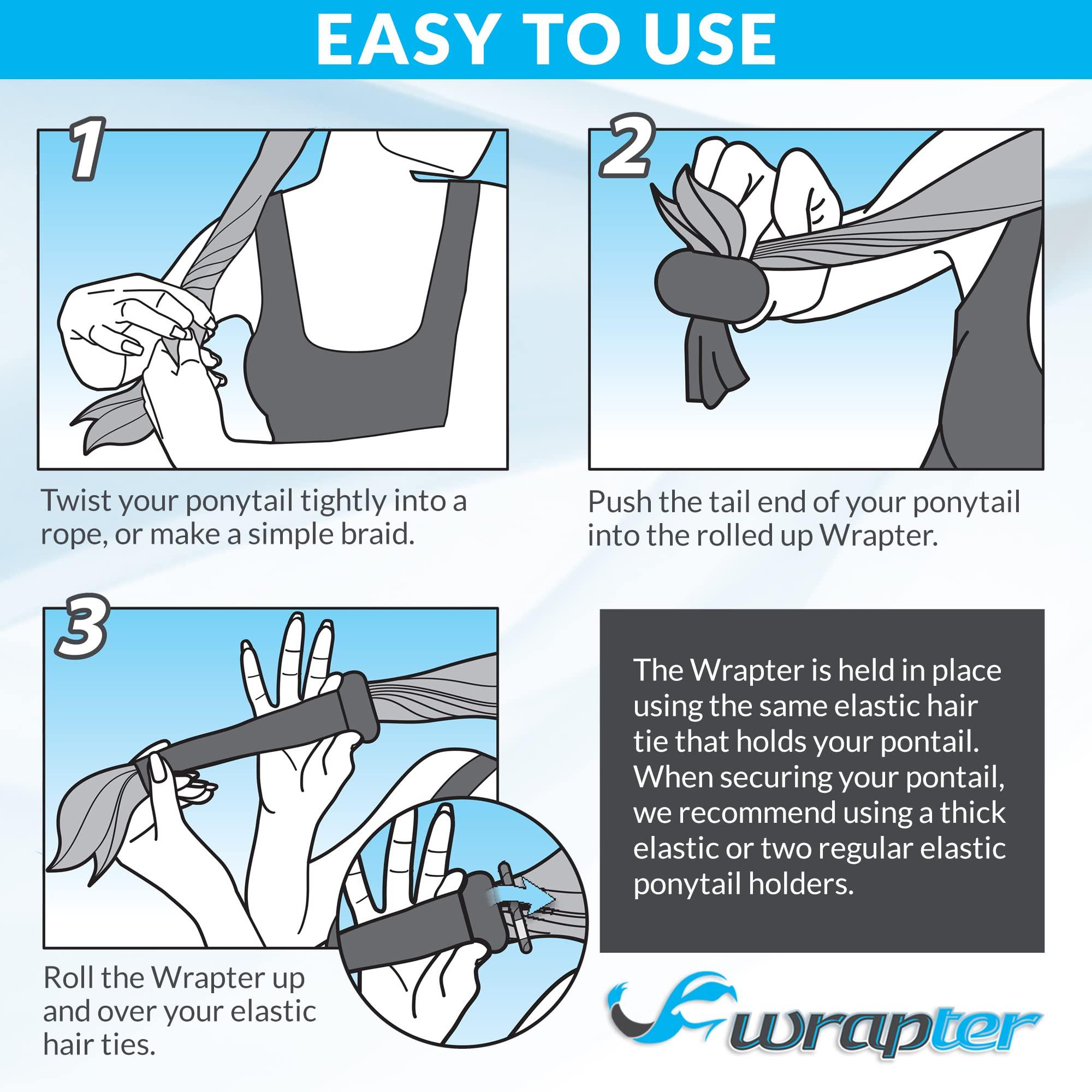 Wrapter Wrapter Pony Tail Hair Wrap (Zigzag Print)