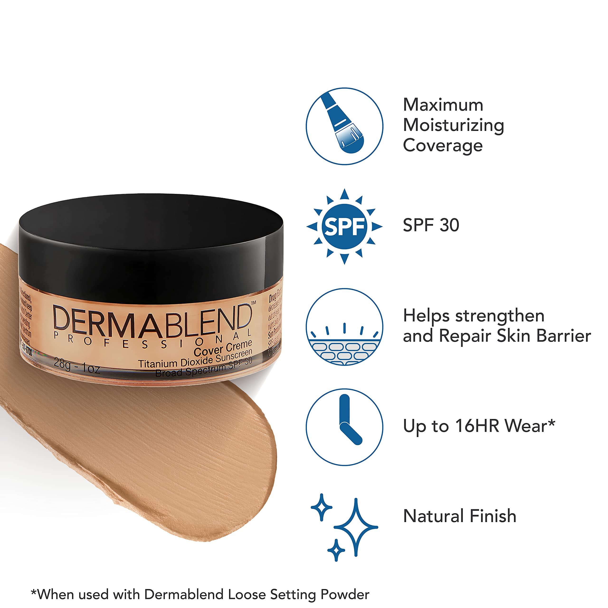 Dermablend Dermablend Cover Creme High Coverage Foundation with SPF 30, 30N Sand Beige, 1 Oz.