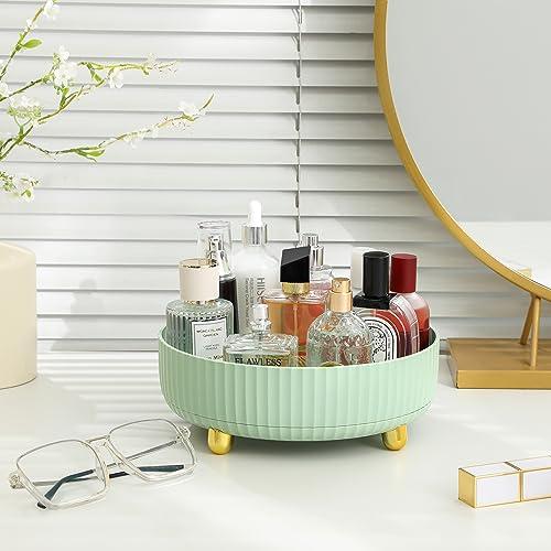 Anyoifax Anyoifax Makeup Perfume Organizer Tray 360 Degree Rotating Lazy Susan Skincare Lotion Organizer Spinning Cosmetics Storage for Dresser, Vanity, Bathroom Countertop, Large Green