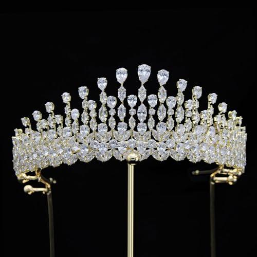 CarXs CarXs Bridal Hair Accessories Pageant Crown Wedding Tiara Zircon Crown