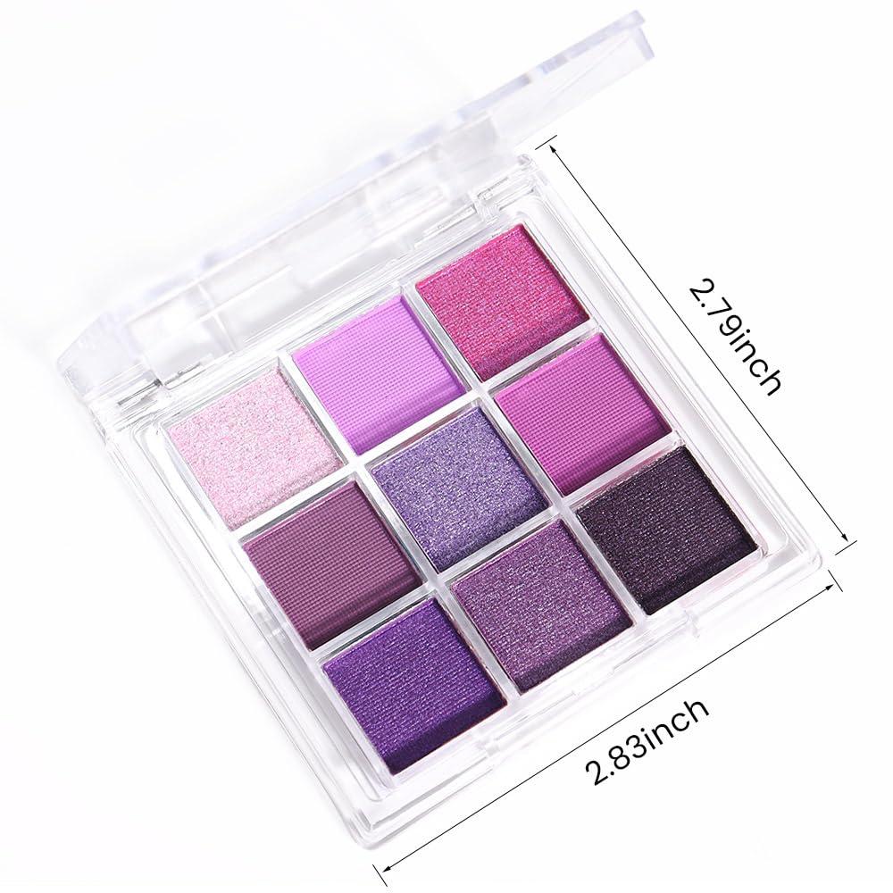 CAKAILA CAKAILA Purple and Pink Glitter Eyeshadow Palette Makeup,Lavender Mauve Light Pink Baked Eye Shadow Palette,Highly Pigmented Purple Makeup Pallet Long Lasting Waterproof Blendable Womens Eyeshadow