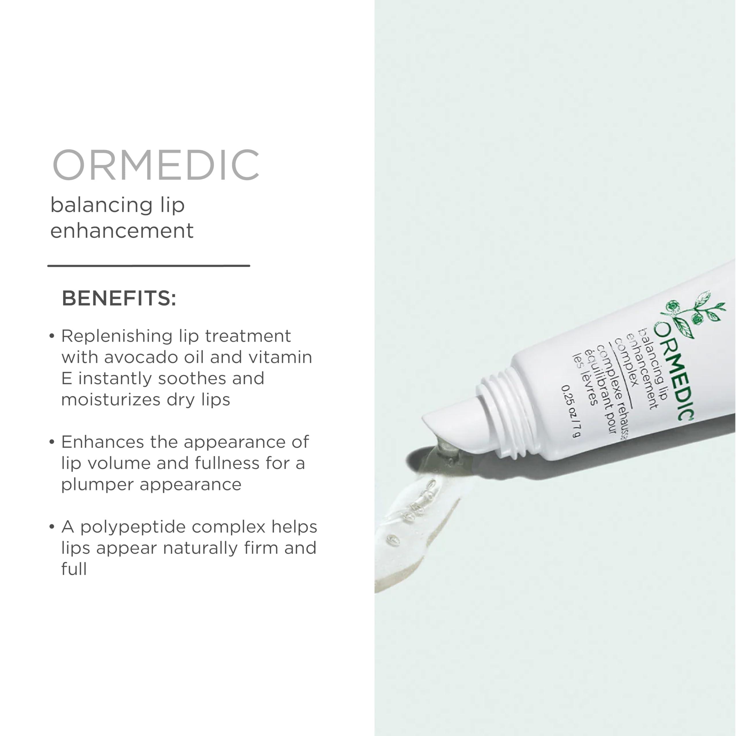 IMAGE Skincare IMAGE Skincare Ormedic Balancing Facial Cleanser + pH Balancing Lip Enhancement Complex, Mild Face Wash and Deep Hydration Lip Plumper for Fuller Lips, 1.7 oz + 0.5 oz