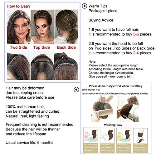 FEIPRO FEIPRO Short Mini Clip In Hair Extensions Real Human Hair Silky Straight Weft for Women With Thinning Hair Short Hair Easily add Hair Volume Thick Natural Invisible 6 Inch #1 Jet Black