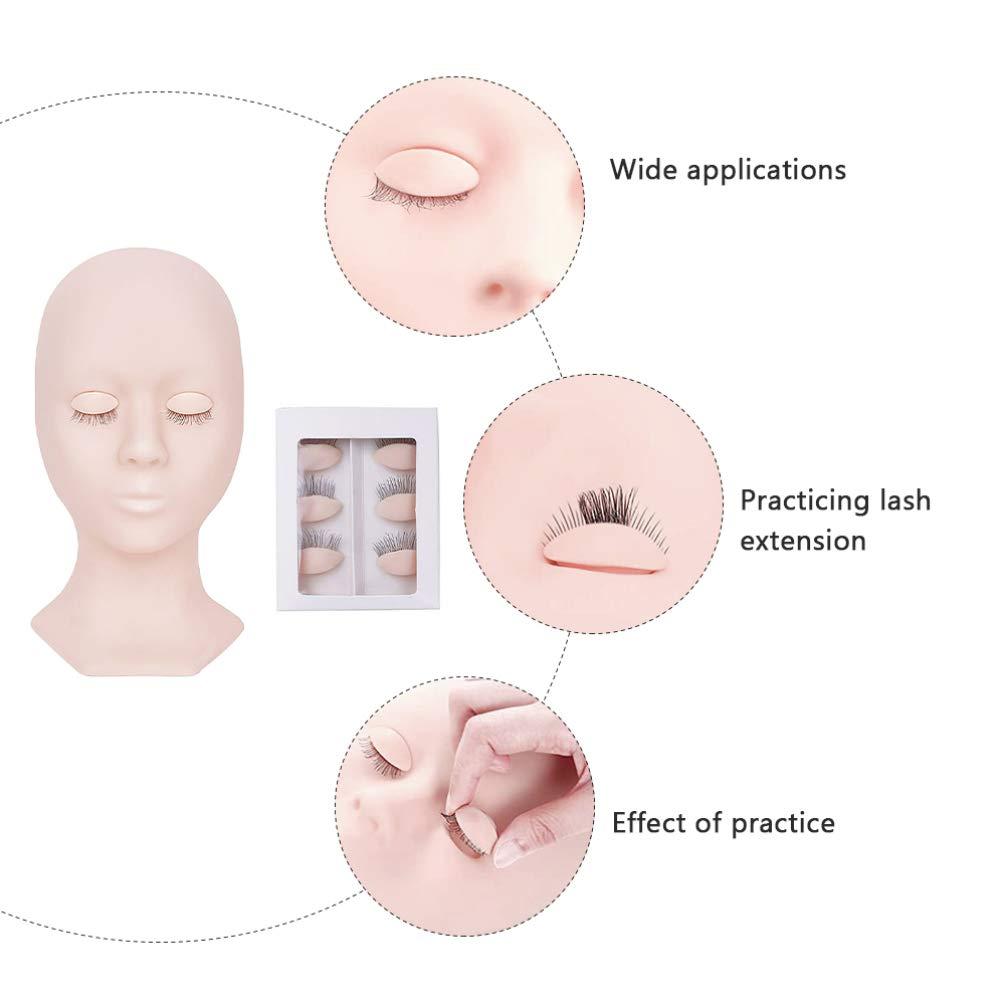 Beaupretty Beaupretty 1 Set model head Lash Practice Mannequin Head baby Fur Doll replaceable tool doll half lashes mani human body cosmetic mold Display Head Mold Model wig Mannequin Mold