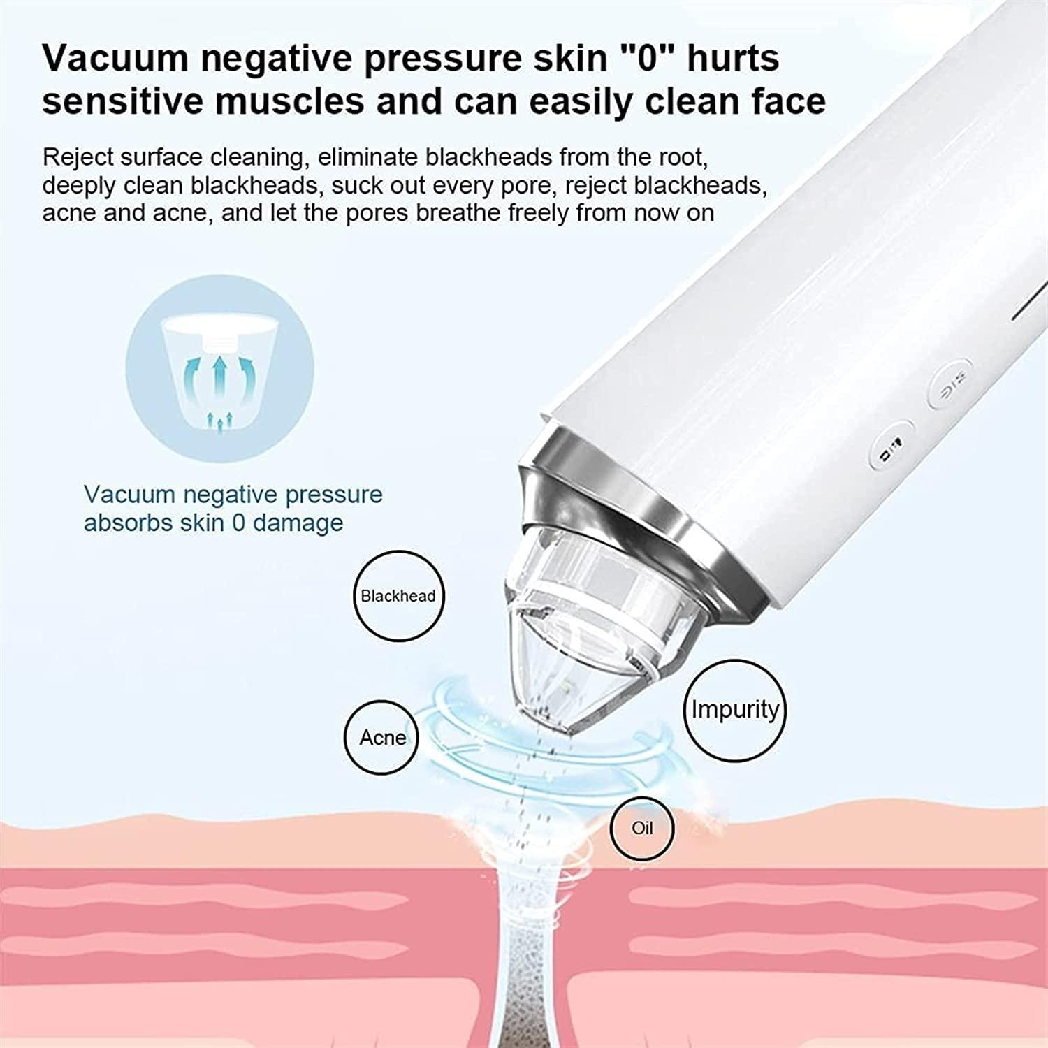 Dongng Dongng Pore Cleaner Vacuum Suction Blackhead Remover Electric Pimple Suction Vacuum Suction Blackhead with Camera and 6 Interchangeable Probes LCD Screen Ideal Gift