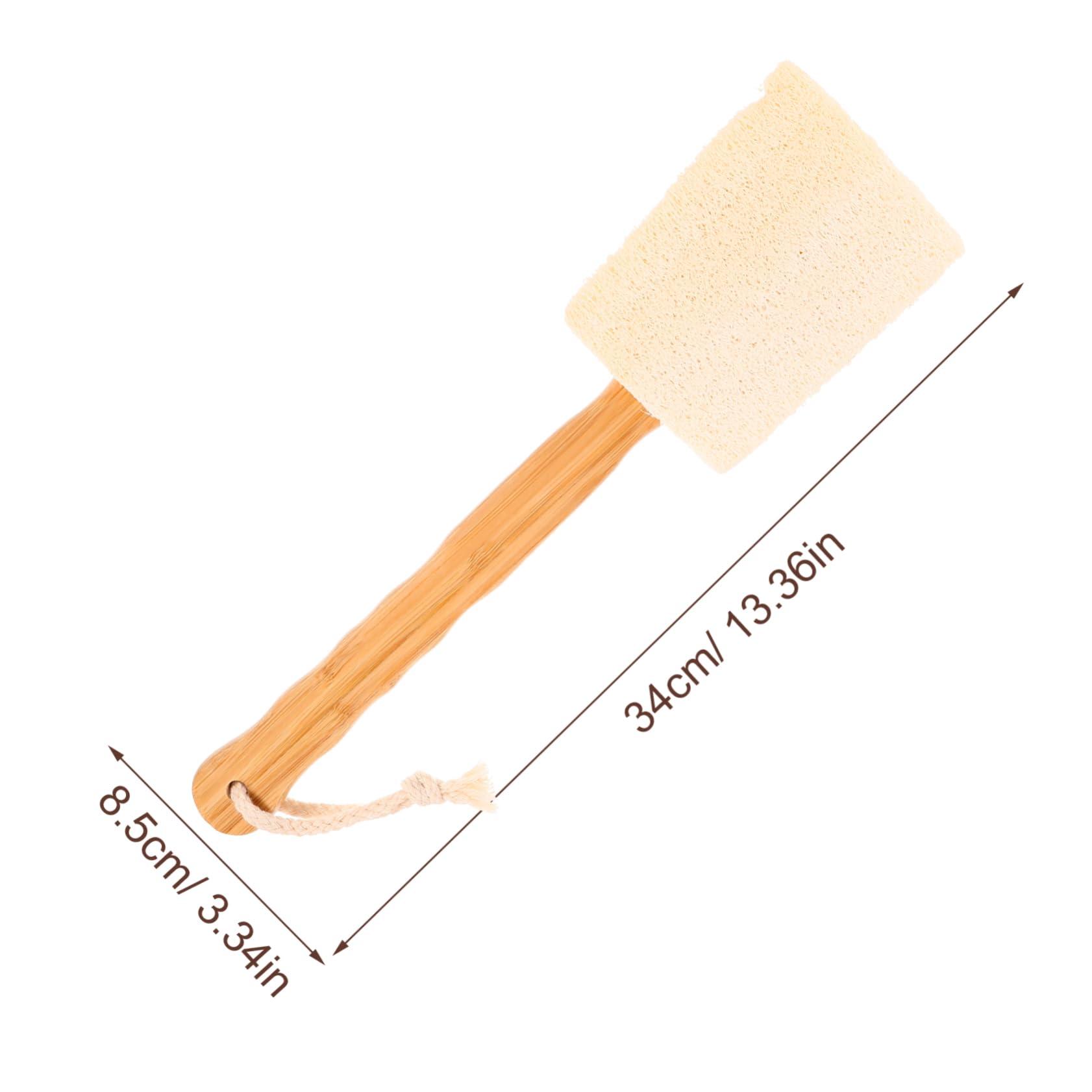 Beaupretty Beaupretty Natural Loofah Stick Bath Brush Handle Body Skin Scrubber for Shower Bath