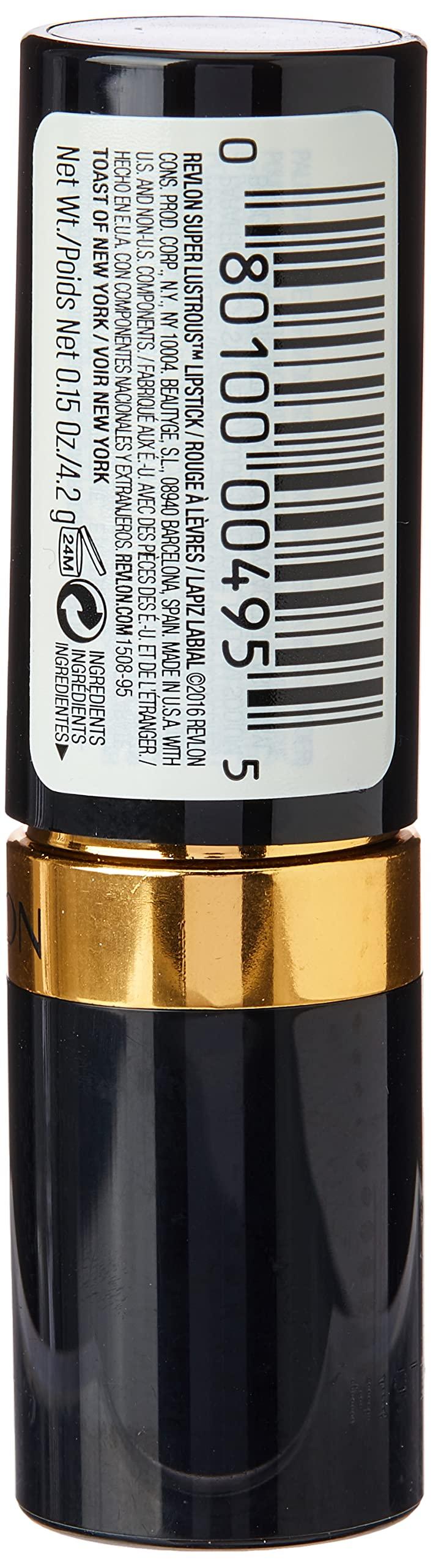 REVLON Revlon Lipstick, Super Lustrous Lipstick, Creamy Formula For Soft, Fuller-Looking Lips, Moisturized Feel, Toast of New York (325), 0.15 oz