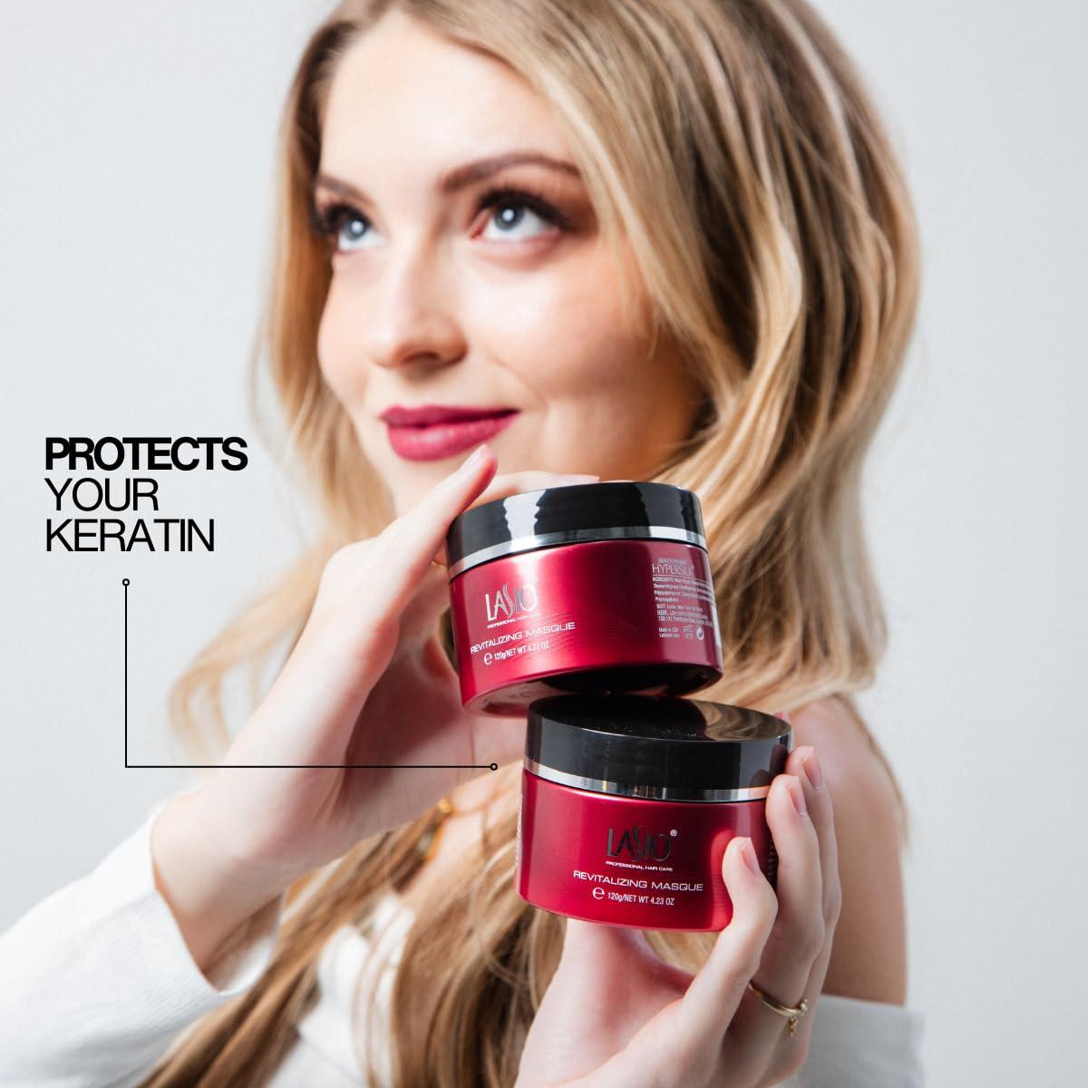 Lasio Lasio Keratin-Infused Hypersilk Intense Hair Repair and Healthy Hair Kit - Contains Professional Salon Level Grade Shampoo, Conditioner, and Masque - All In One Hair Kit