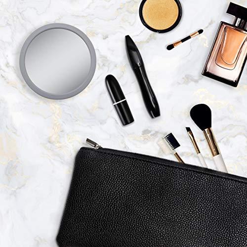 Zadro Zadro 3.75" Dia. Compact Mirror 12X Travel Magnifying Mirror 18 Strong Suction Cup Wall Mounted Makeup Mirror for Shower