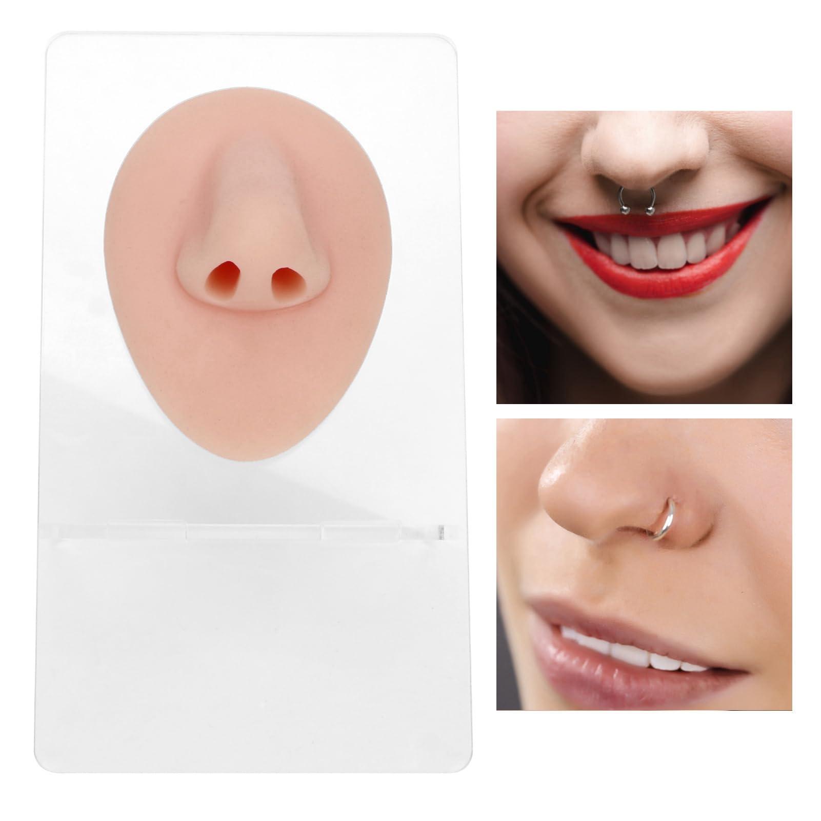 RTLR Piercing Body Model, Soft Compact Silicone Piercing Body Model 3D Simulation Lightweight for Display for Jewelry Stores (Medium Skin Color)