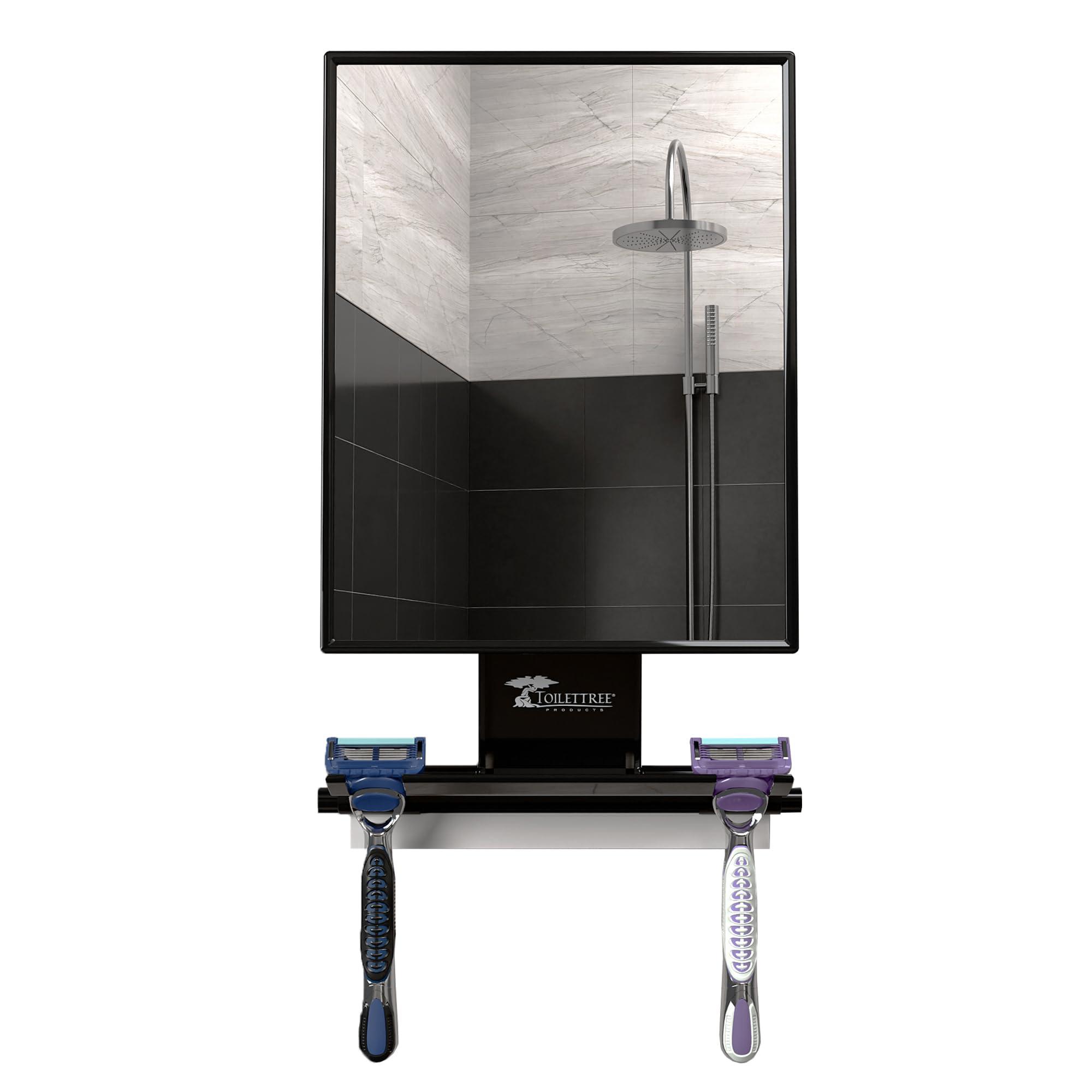 ToiletTree Products ToiletTree Products Fogless Shower Mirror - Anti-Fog Mirror - Adjustable Shaving Mirror with a Squeegee - Rust-Proof, Impact-Resistance Bathroom Shower Mirror - Tall