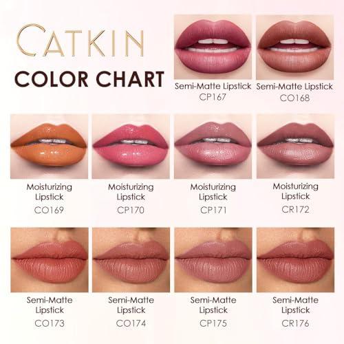 Catkin Catkin Moist Lipstick Hydrating High Impact Color Infused with Vitamin E and Avocado Oil Smooth Soft Texture Long Lasting Glow Finish 172