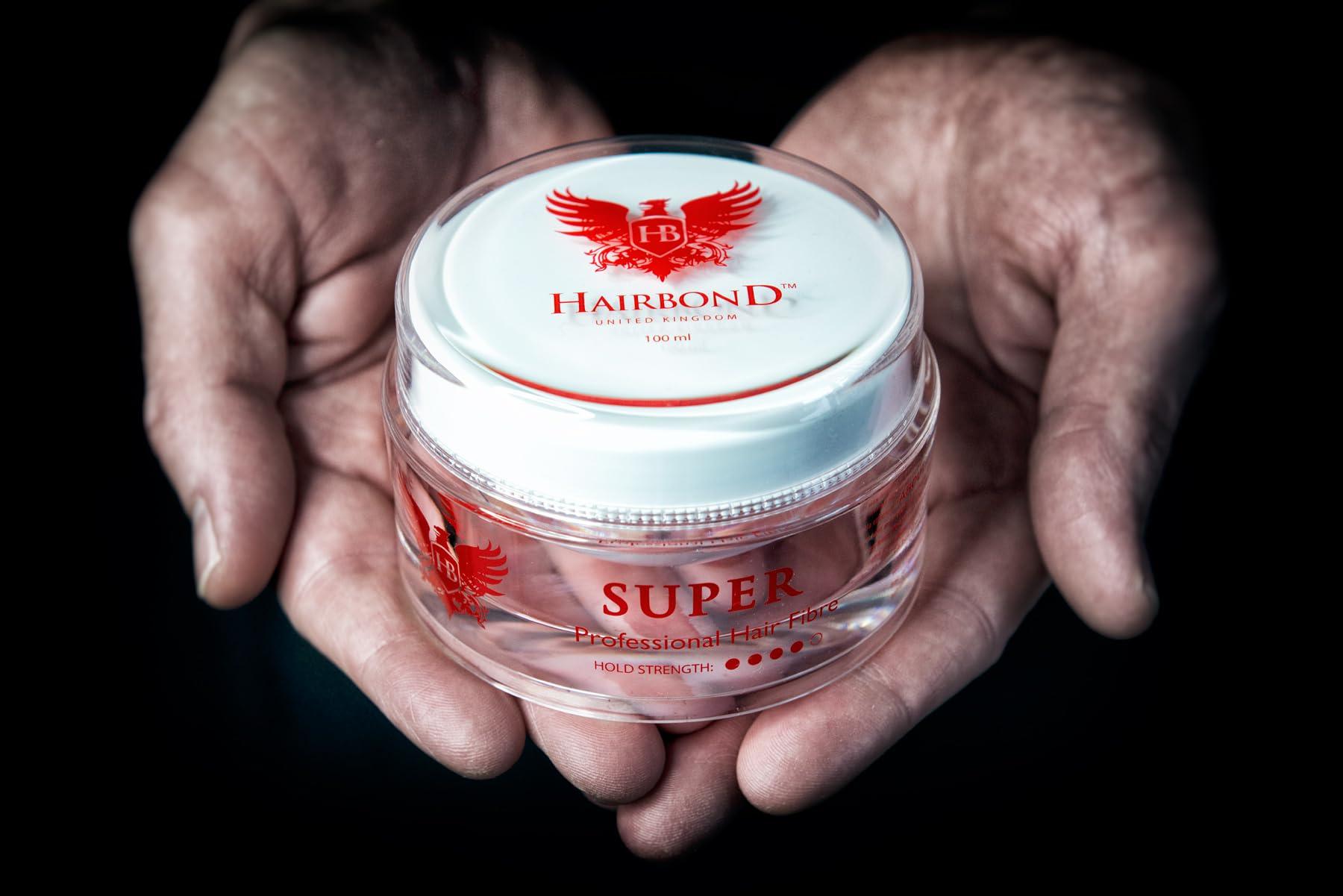 HB HAIRBOND UNITED KINGDOM Hairbond United Kingdom Super Professional Hair Fibre (100ml) mens premium hair wax STRONG HOLD and EXTRA MATTE!!
