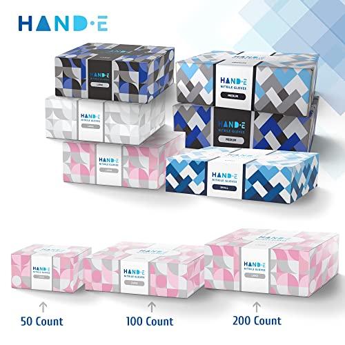 Hand-E Touch Hand-E Touch Pink Nitrile Disposable Gloves X-large, 200 Count - Esthetician, Nail Tech, Microblading, Hair Dye & Stylist, Salon, Cleaning Gloves - Latex Free Gloves