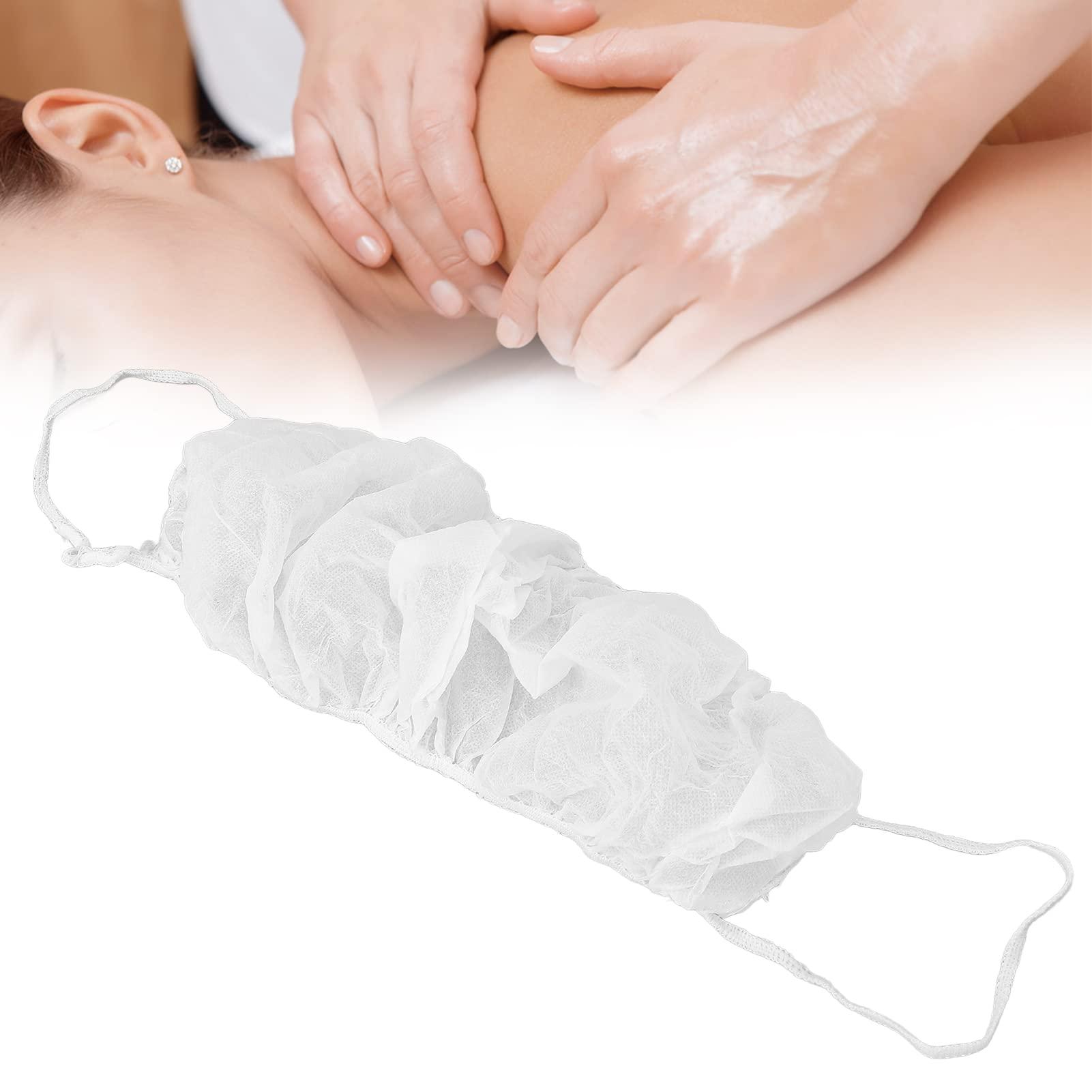 Brrnoo 10pcs Disposable Bras Non Woven Fabric Disposable Beauty Salon Brassieres Top Underwear, Women\'s Disposable Bras Disposable Spa Top Underwear Brassieres Tops for Women(White)