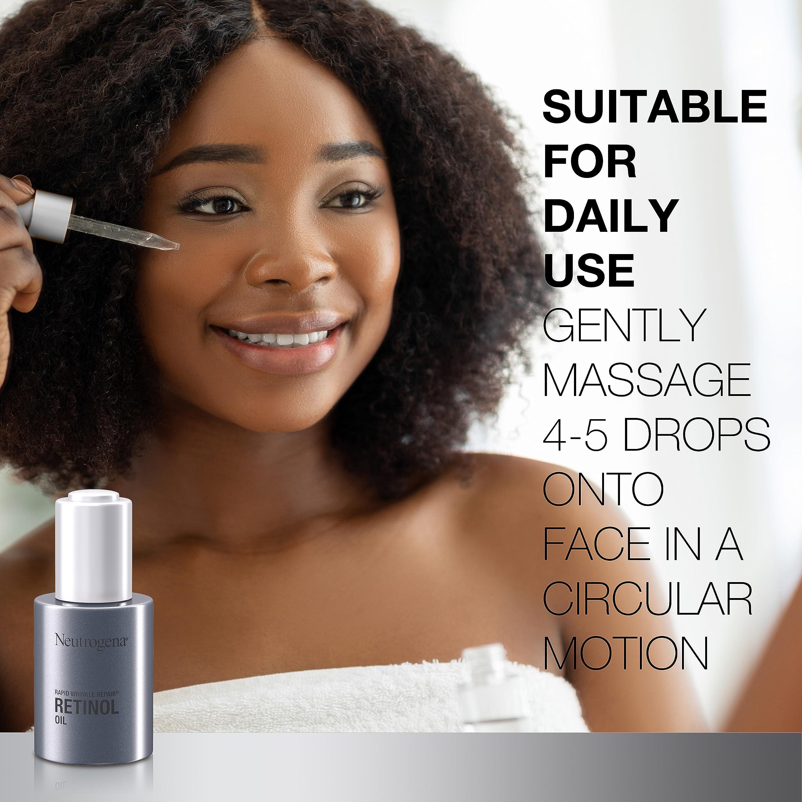 Neutrogena Neutrogena Retinol Face Oil .3% Concentrated, Rapid Wrinkle Repair, Daily Anti-Aging Face Serum to Fight Fine Lines, Deep Wrinkles, & Dark Spots, 1.0 fl. oz