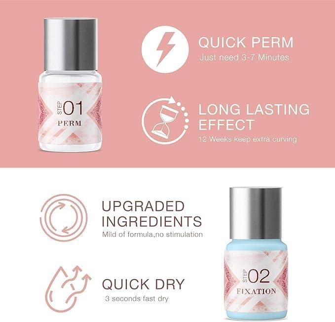 Lephoqua Lash Lift Kit Eyelash Perm Kit: Eyelash Brow Lamination Kit - Lash Perming Curling Kit At home DIY and Professional for beginners - 2024 Upgraded