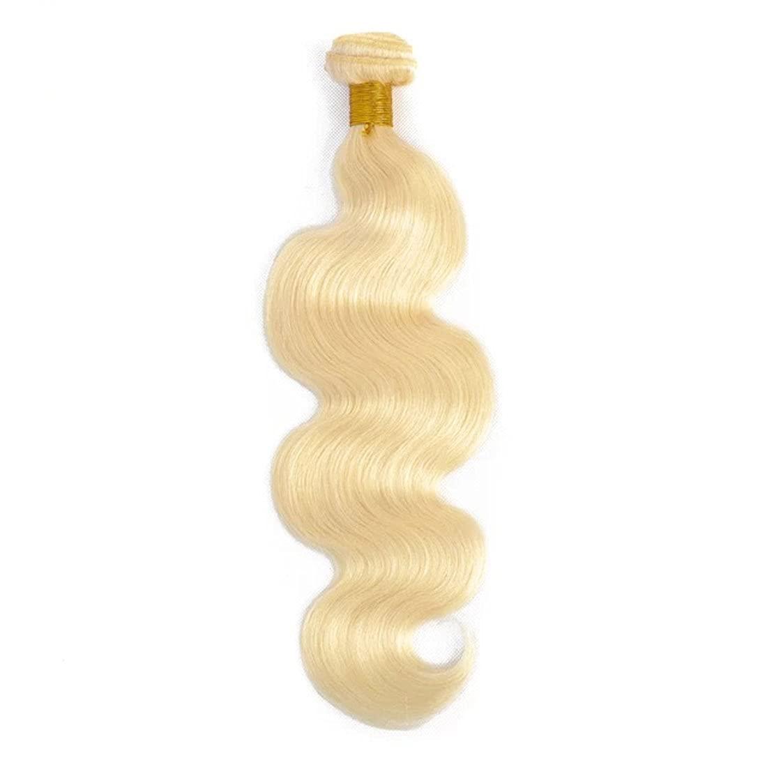 muaowig Muaowig #613 Body Wave Human Hair Bundles Blonde Hair Extensions 1 Bundle Hair Weaves For Women Honey Blonde Real Unprocessed Virgin Hair Bundles 12 Inch