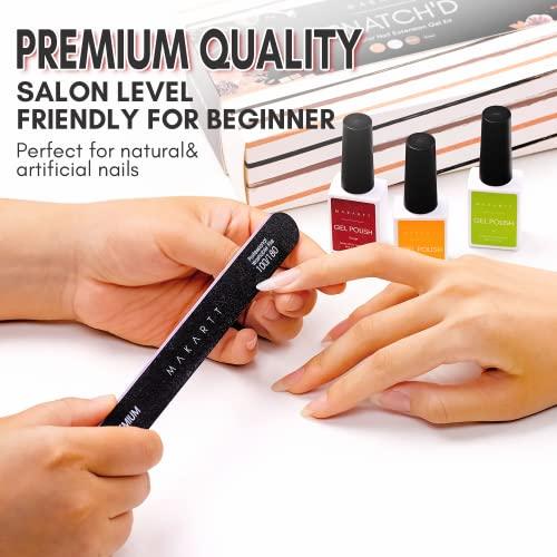 Makartt Makartt Nail File 100 180 Grit Emery Boards for Nails 10pcs Black Nail Files Professional Washable Doubled Sides Nail File Kit for Natural Acrylic Nails Coarse for DIY Salon Use
