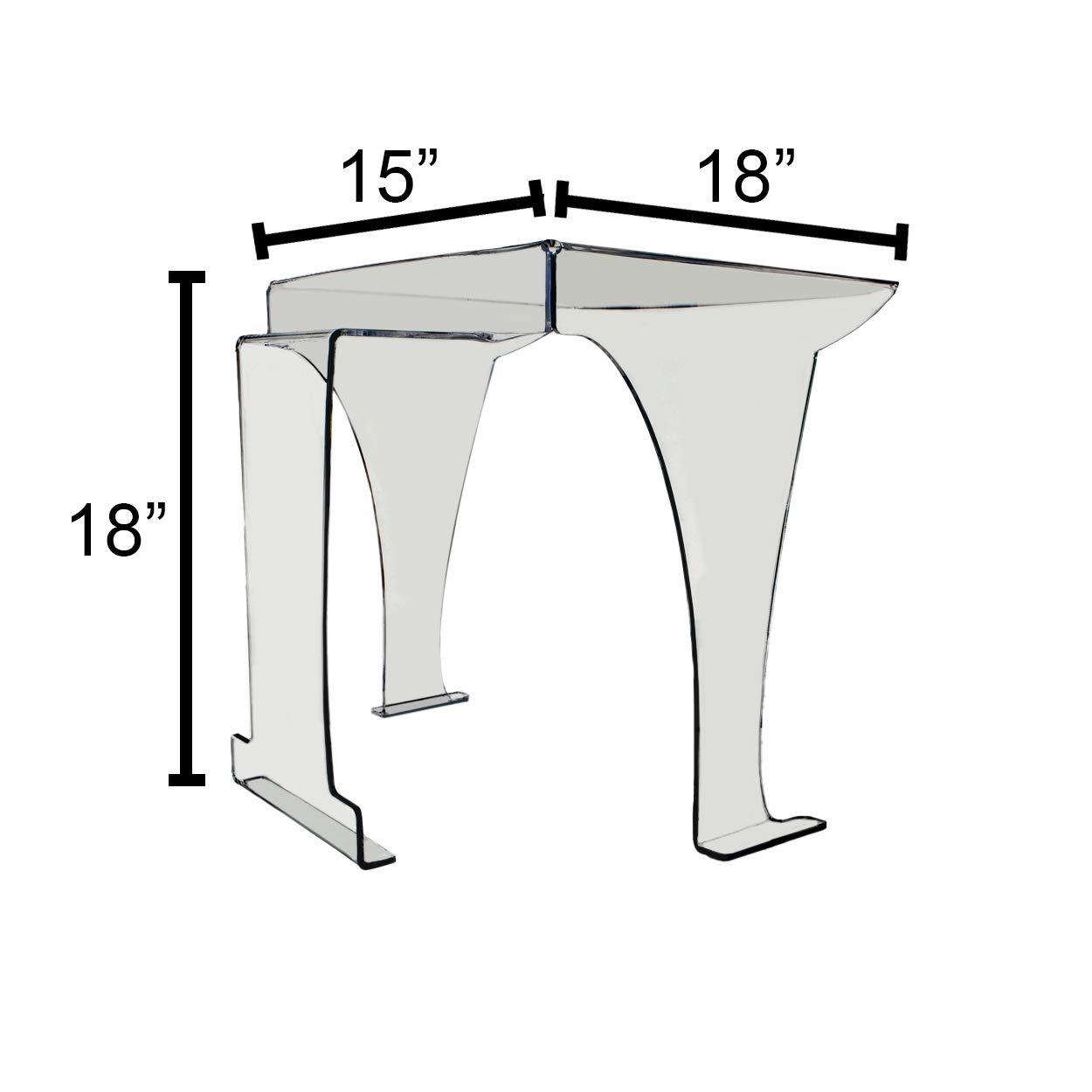 PlanetPlexi PlanetPlexi Portable Protective Esthetician Salon Plexiglass Shield Box-Clear Acrylic Massage Sneeze Guard for Beauty Salons Lashes Facial Durable Salon Masseurs
