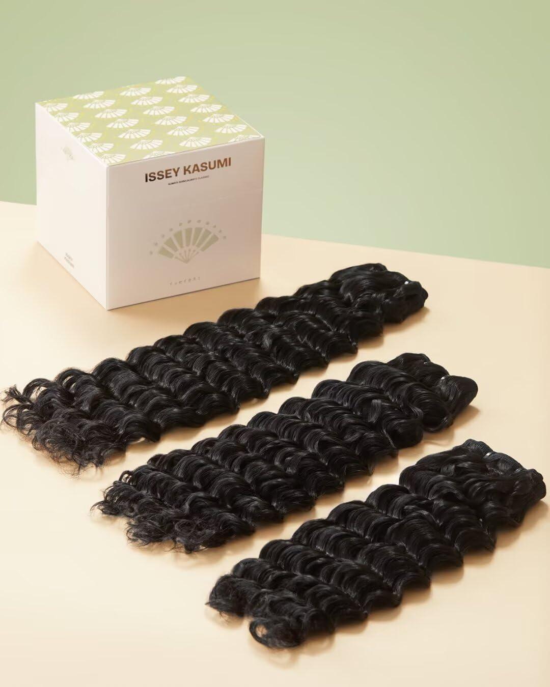 ISSEY KASUMI ISSEY KASUMI Raw Indian Human Hair Bundles,Triple Lifespan Than Regular Virgin Hair,In-Store Quality,Online Price! 100% Raw Indian Hair Bundles Deep Wave Raw Hair 3 Bundles 24 24 24 Inches