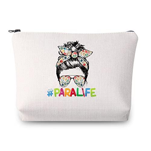 JYTAPP JYTAPP Teacher Para Life Makeup Bag Paraprofessional Gift Para Teacher Cosmetic Bag Paraeducator Gifts Teacher Assistant Survival Kit Bag