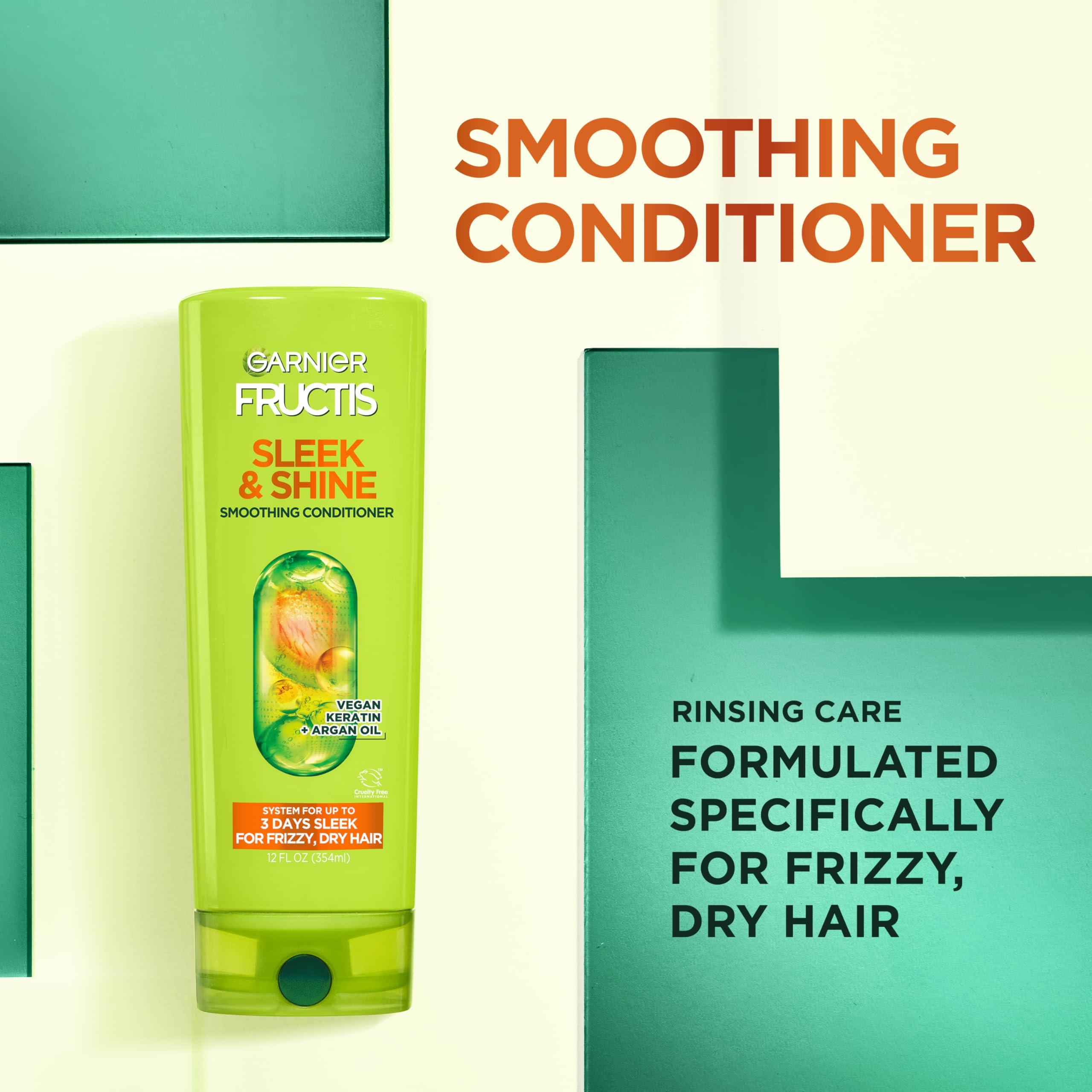 Garnier Garnier Fructis Sleek & Shine Conditioner, Frizzy, Dry, Unmanageable Hair, 21 fl. oz.(Packaging May Vary)