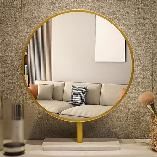 GLigeT GLigeT Vanity Mirror Modern Simple Makeup Mirror Bedroom Countertop Beauty Mirror Light Luxury Iron Large Dressing Mirror Household Cosmetic Mirror
