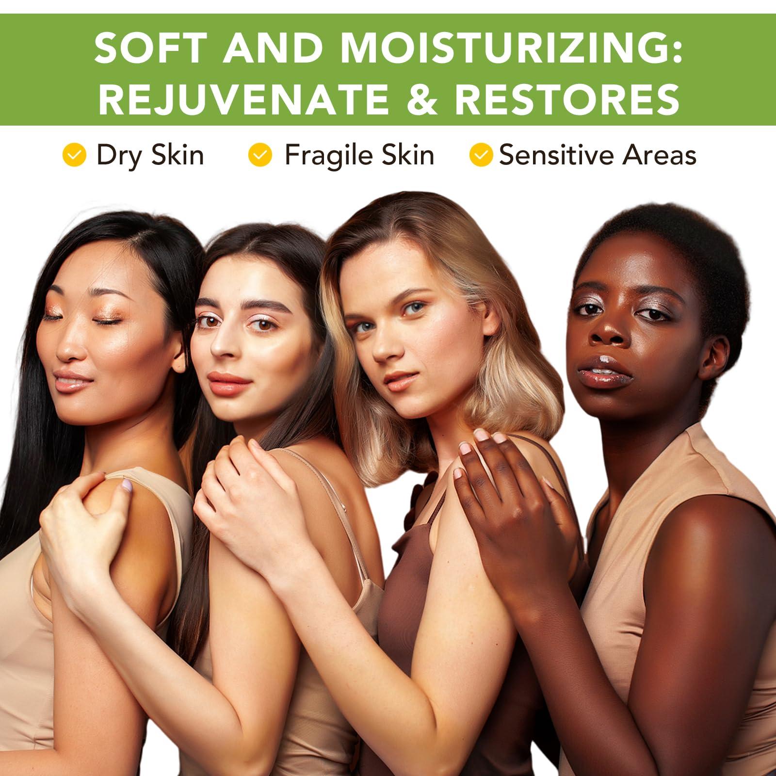 Btefls Pure Organic Shea Butter Raw, Unrefined Body & Face Butter - 100% Natural Vitamin A, E & F - Long-Lasting Hydration for Dry Skin, Hair Care, 7.8 oz