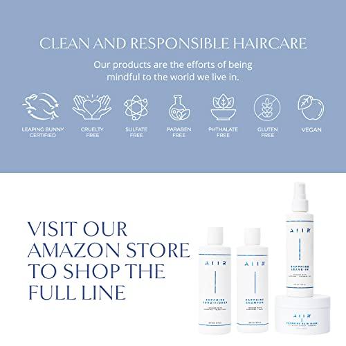 AIIR AIIR Sapphire Shampoo, Conditioner & Mask Bundle, Color Treated & Damaged Hair, Strengthen & Repair with Coconut Oil, Sulfate Free, Crystal Infused for Stronger, Healthier and Shinier Hair