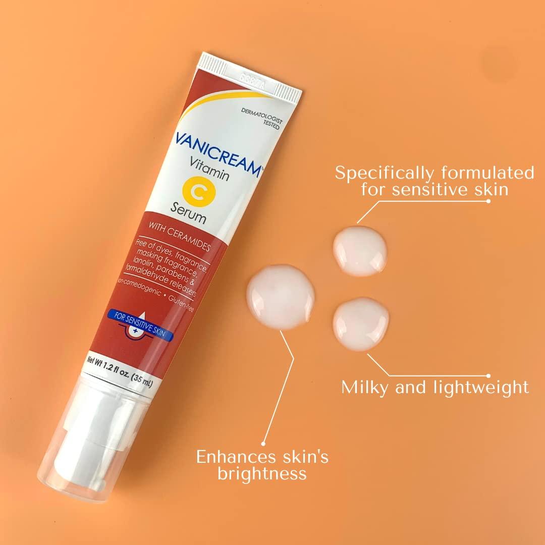 Vanicream Vanicream Vitamin C Serum - Free of Dyes, Fragrance, Masking Fragrance, Lanolin, Parabens & Formaldehyde Releasers - For Sensitive Skin - 1.2 Fl Oz