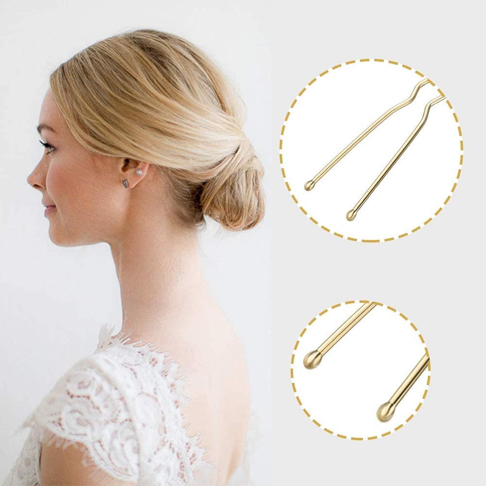 AnHua AnHua 100 Pcs Hair Clips Metal Hair Pins for Thick Hair, 5cm Long Hair Clips for Hair Styling Decoration