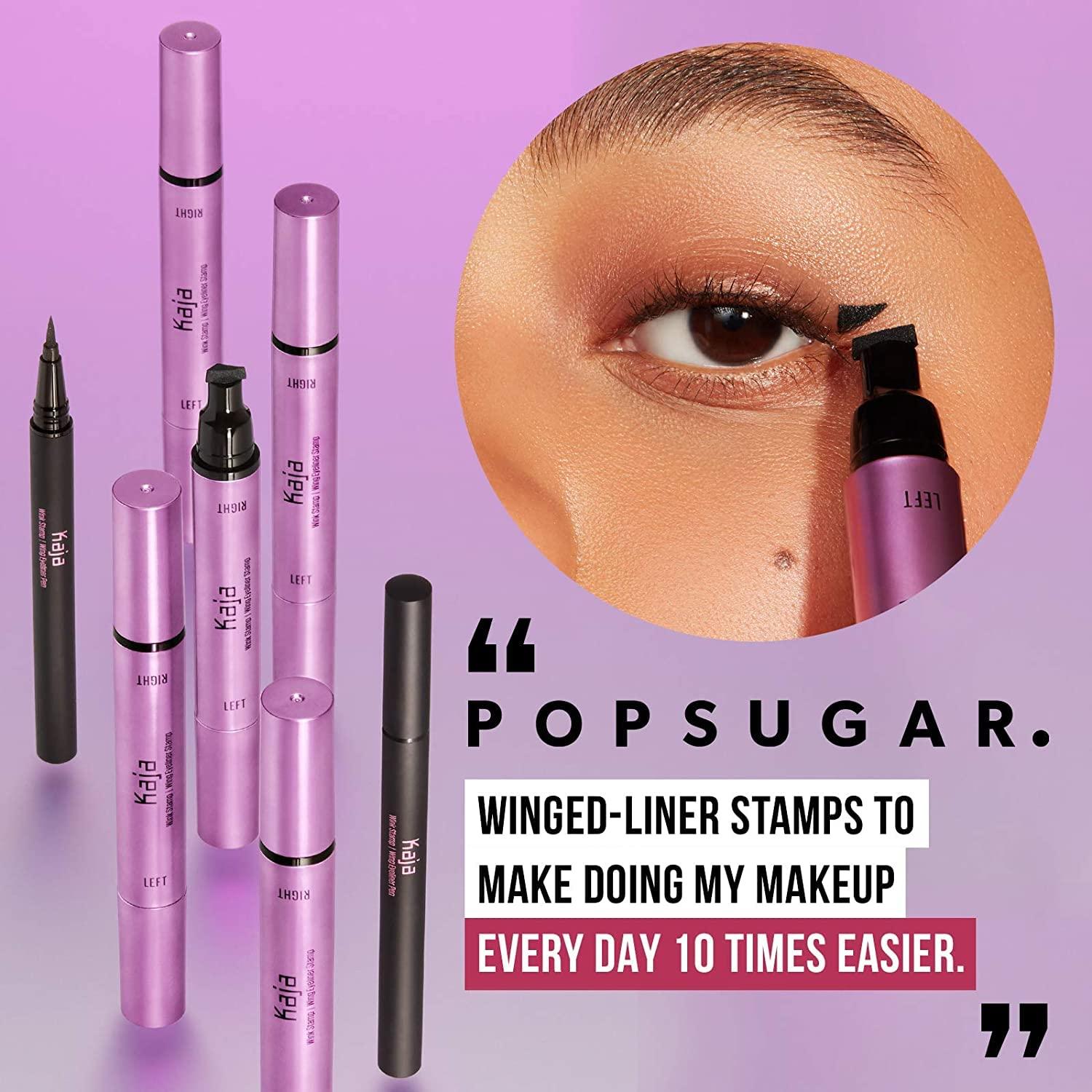 Kaja Kaja Juicy Glass Lip Oil 07 Fig Smoothie + Winged Eyeliner & Pen - Wink Stamp Bundle