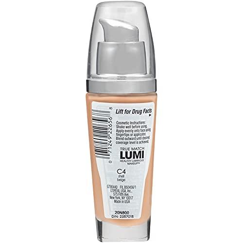 L'Oréal Paris L'Oreal Paris True Match Lumi Healthy Luminous Makeup, C4 Shell Beige, 1 fl; oz.