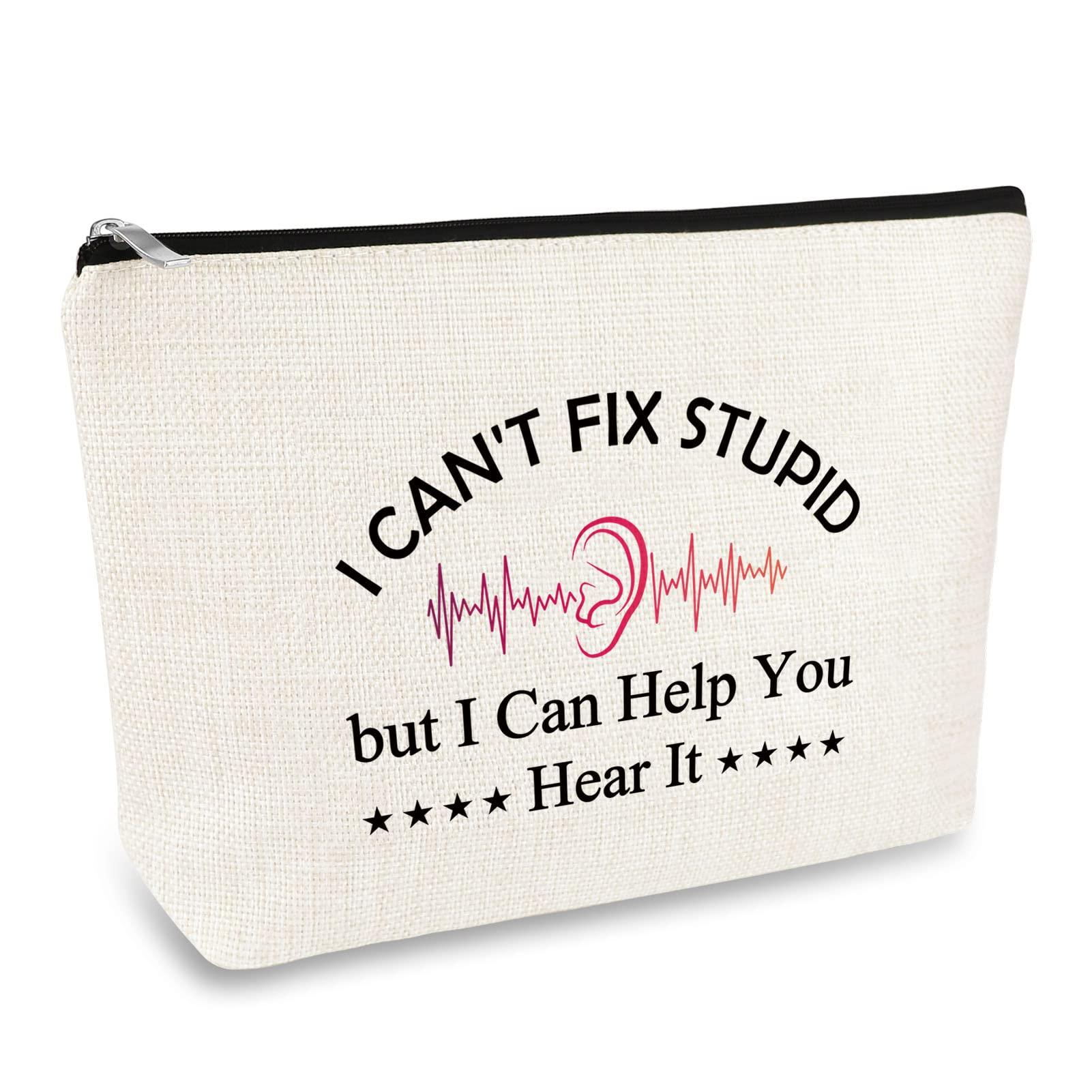 Mikela Ear Doctor Gifts for Women Makeup Bag Funny Audiologist Gifts Ear Doctor Thank You Appreciation Gift Cosmetic Bag Audiology Student Graduation Gift Christmas Thanksgiving Birthday Gift for Ear Doctor