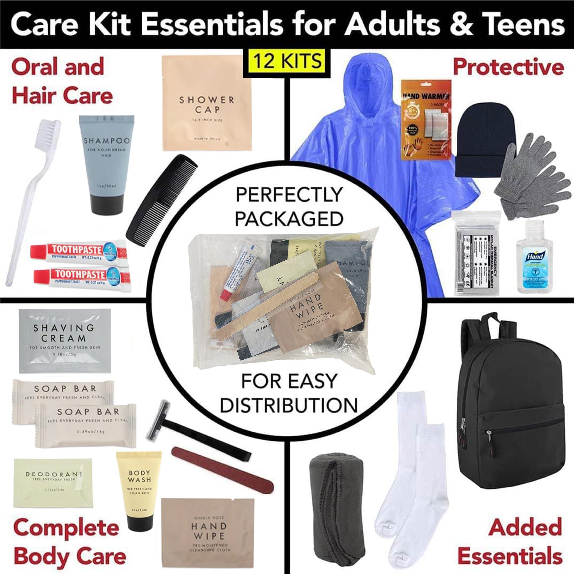 Trail maker 12 Pack Homeless Care Package Supplies Bulk Care Kit for Winter Homeless Survival Kit, 24 Pieces