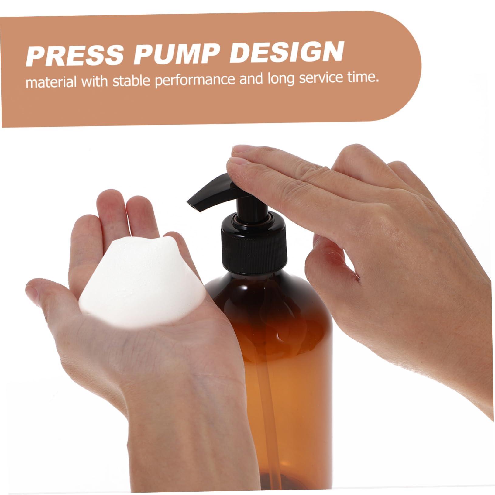 Beaupretty Beaupretty Brown Bottles 2pcs Shampoo Dispenser Liquid Bottle Shampoo Bottle Heart-Shaped Shampoo Bottles