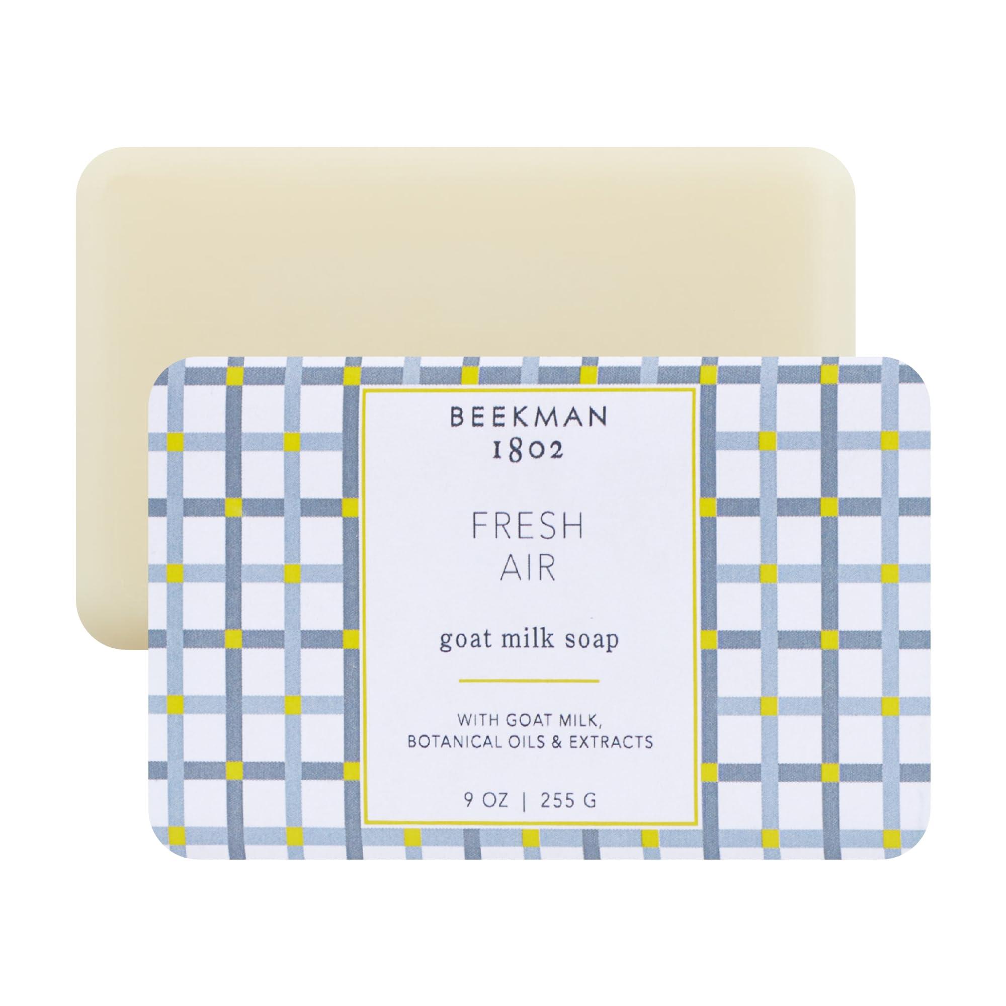 Beekman 1802 Beekman 1802 Goat Milk Body Soap Bar, Fresh Air - Scented - 9 oz - Nourishes, Moisturizes & Hydrates - 100% Vegetable Soap with Lactic Acid - Good for Sensitive Skin - Cruelty Free