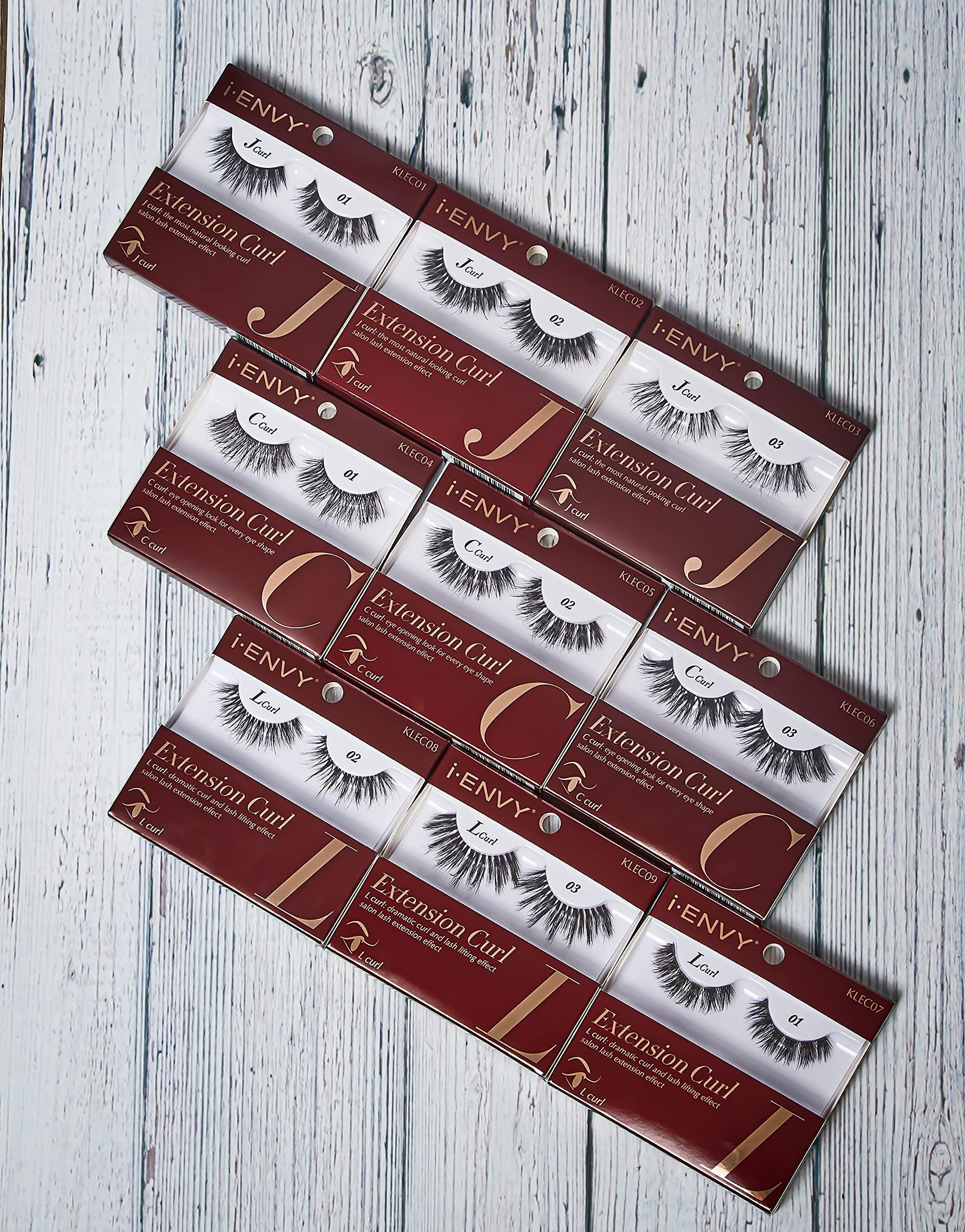 KISS i-Envy False Eyelashes L Curl Natural Lashes Salon Lash Extension Effect