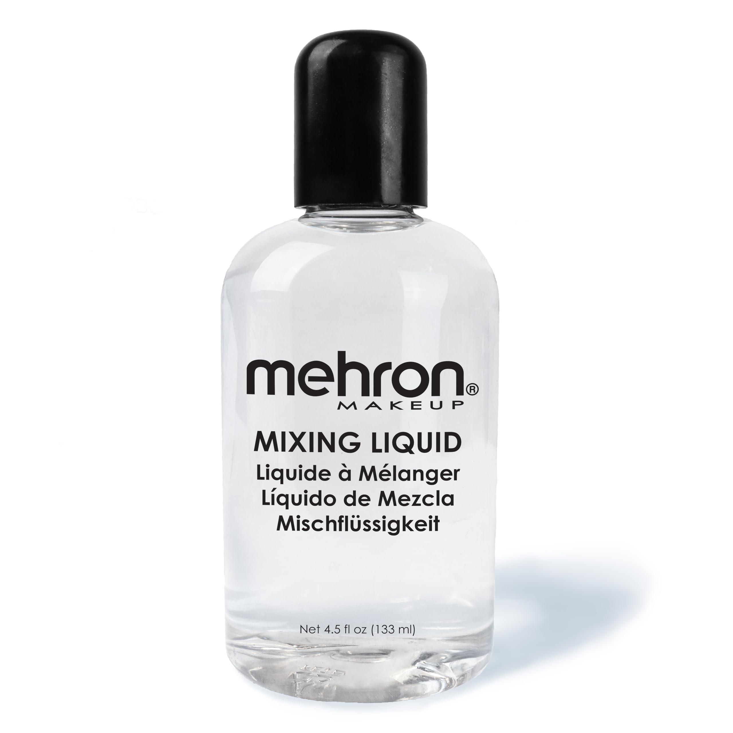 Mehron Mehron Makeup Mixing Liquid | Water Resistant For All Day Wear | Multi-Use Makeup Transformer | Eyeliner Mixing Medium | Clear 4.5 fl oz (133 ml)
