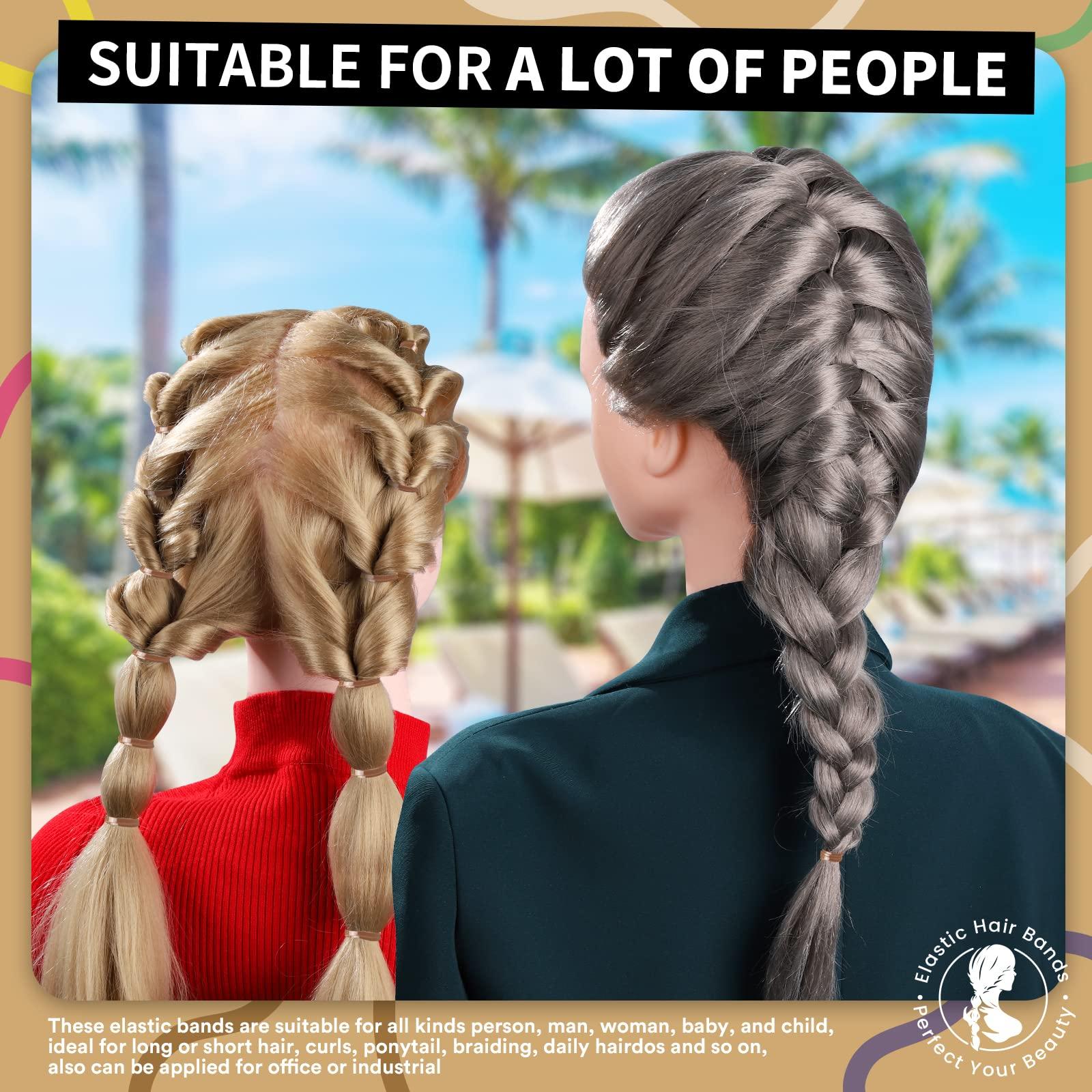 Teenitor Teenitor Elastic Hair Bands, Rubber Bands for Hair, Small Hair Ties, 300pcs, Light Brown