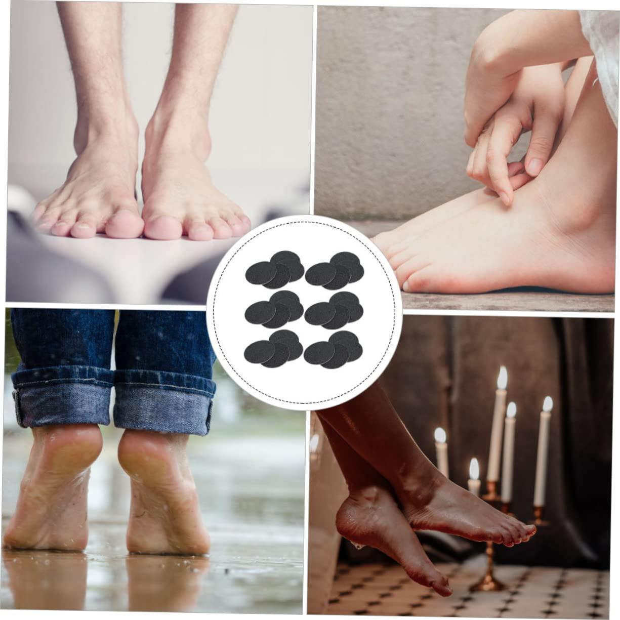 Healeved Healeved 120pcs Foot Grinding Disc Shoe Electric Foot File Refills Feet File Disc Nails Electric Feet Remover Foot Files for Feet Remover Gel Rattan Circle Mirror Nail Tools Black Corundum