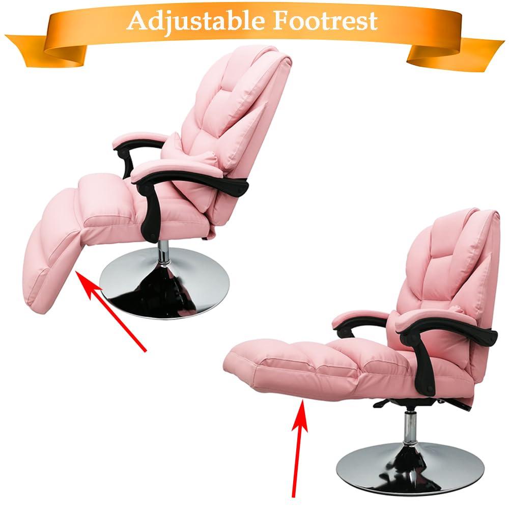 EQCOTWEA EQCOTWEA Beauty Bed Chair Pink Facial Bed Spa Table Salon Chair 360 Degree Rotating Air Pressure Lifting Adjustable Salon Massage Bed Chair for Beauty &Home Office Chair Load Capacity 275LB