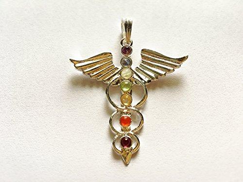 Vaibhav Jewels 7 Chakras Crystal Healing Energy Angel Wings Metal Healing Reiki Chakra Pendants Chakra Balancing, Chakra Healing, Spiritual Energy,Crystal Healing,Balancing Energy,Emotional Healing Energy, Healing